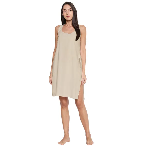 White&Skin_Cotton_Rich_Soft_Camisole_Long_Knee_Length_Inner_Kurti/Suit_Slip/Under_Shirt_With_High_Side_Slits