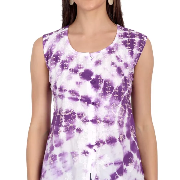 Purple_Lucknow_Chikankari_Hand_Embroidered_Tie_Dye_Kurta_Top_Blouse_Short_Kurtis