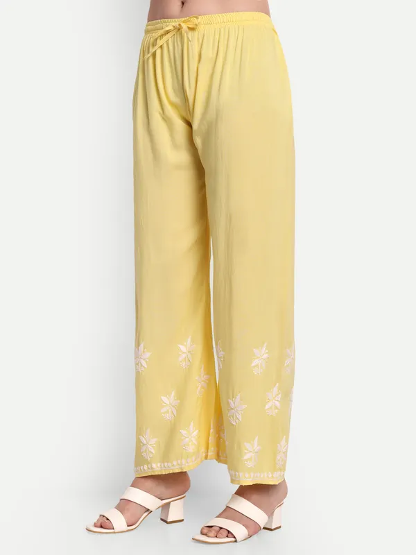 Indiankala4u_Chikanakri_Hand_Embroidered_Long_Kurta_Palazzo__Co_Ord_Set