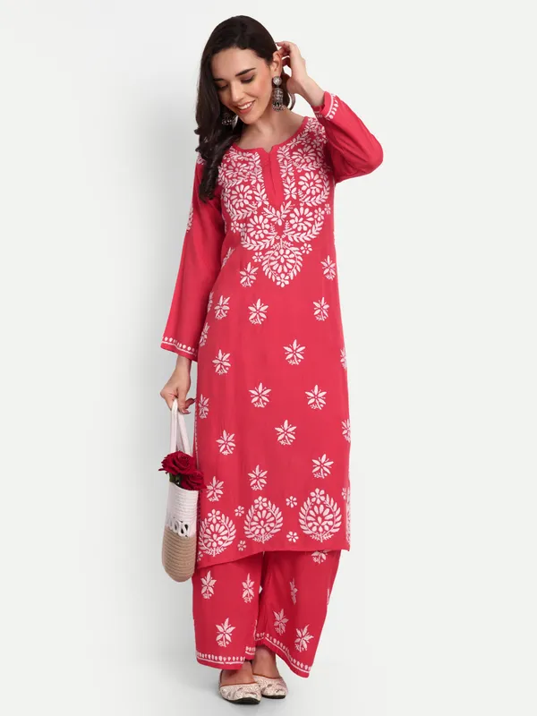 Indiankala4u_Chikanakri_Hand_Embroidered_Long_Kurta_Palazzo__Co_Ord_Set