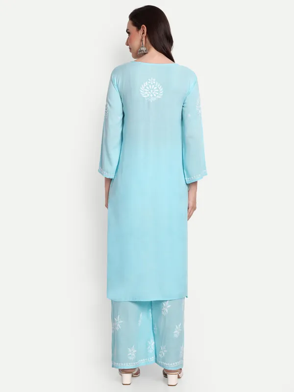 Indiankala4u_Chikanakri_Hand_Embroidered_Long_Kurta_Palazzo__Co_Ord_Set