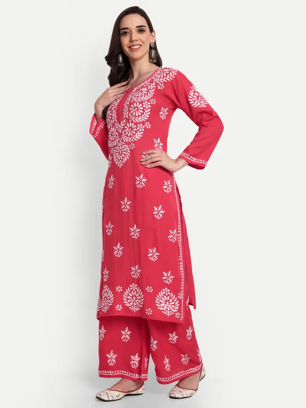 Indiankala4u_Chikanakri_Hand_Embroidered_Long_Kurta_Palazzo__Co_Ord_Set