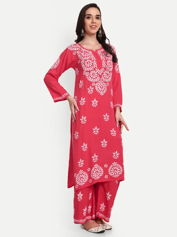 Indiankala4u_Chikanakri_Hand_Embroidered_Long_Kurta_Palazzo__Co_Ord_Set