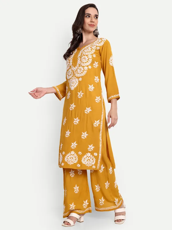 Indiankala4u_Chikanakri_Hand_Embroidered_Long_Kurta_Palazzo__Co_Ord_Set