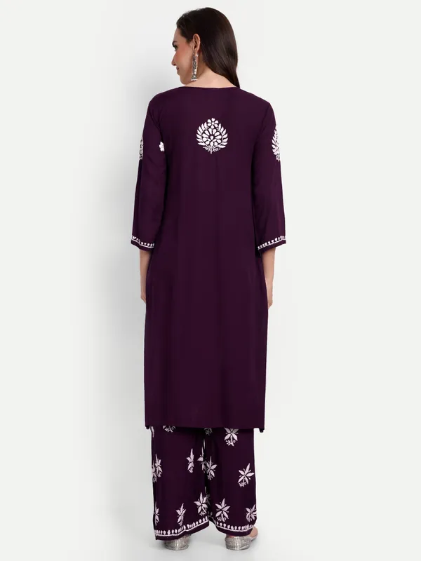 Indiankala4u_Chikanakri_Hand_Embroidered_Long_Kurta_Palazzo__Co_Ord_Set