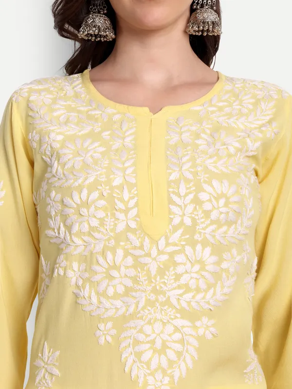 Indiankala4u_Chikanakri_Hand_Embroidered_Long_Kurta_Palazzo__Co_Ord_Set