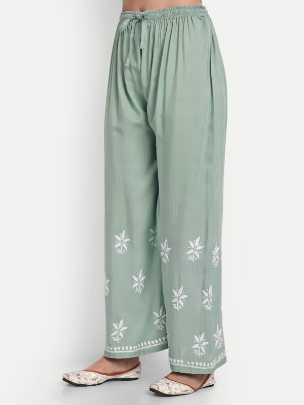 Indiankala4u_Chikanakri_Hand_Embroidered_Long_Kurta_Palazzo__Co_Ord_Set