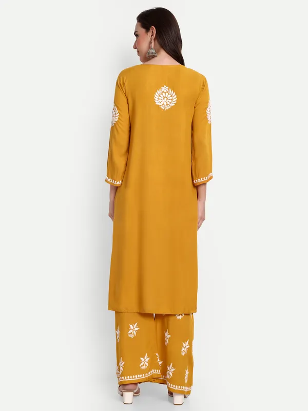 Indiankala4u_Chikanakri_Hand_Embroidered_Long_Kurta_Palazzo__Co_Ord_Set
