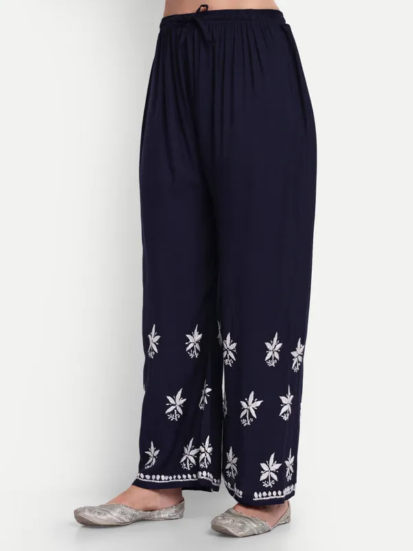 Indiankala4u_Chikanakri_Hand_Embroidered_Long_Kurta_Palazzo__Co_Ord_Set