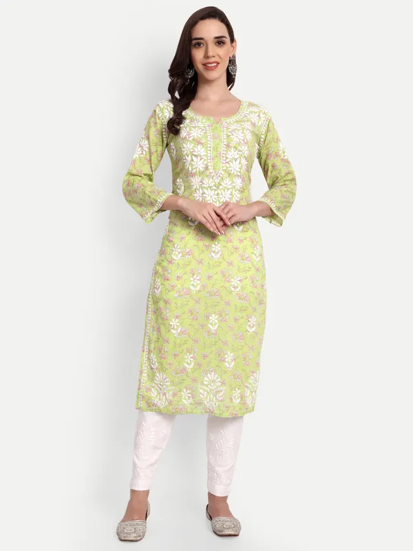 Indiankala4u_Lucknow_Chikankari_Hand_Embroidered_kurta___MulMul_Cotton
