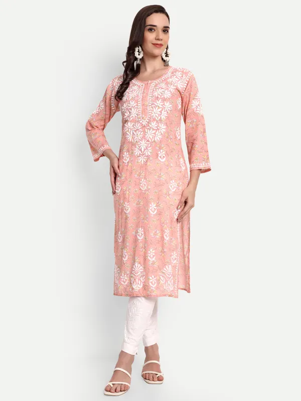 Indiankala4u_Lucknow_Chikankari_Hand_Embroidered_kurta___MulMul_Cotton