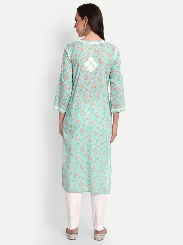 Indiankala4u_Lucknow_Chikankari_Hand_Embroidered_kurta___MulMul_Cotton