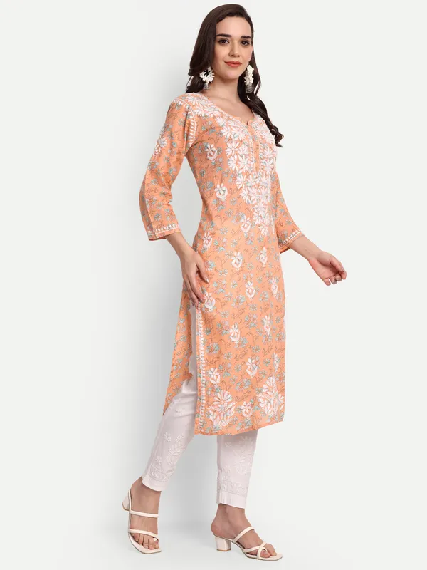 Indiankala4u_Lucknow_Chikankari_Hand_Embroidered_kurta___MulMul_Cotton