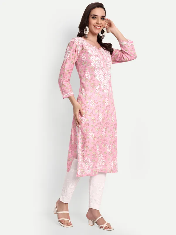 Indiankala4u_Lucknow_Chikankari_Hand_Embroidered_kurta___MulMul_Cotton