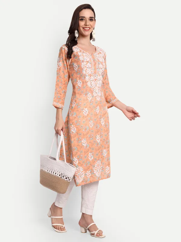 Indiankala4u_Lucknow_Chikankari_Hand_Embroidered_kurta___MulMul_Cotton