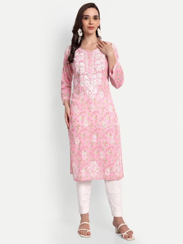 Indiankala4u_Lucknow_Chikankari_Hand_Embroidered_kurta___MulMul_Cotton