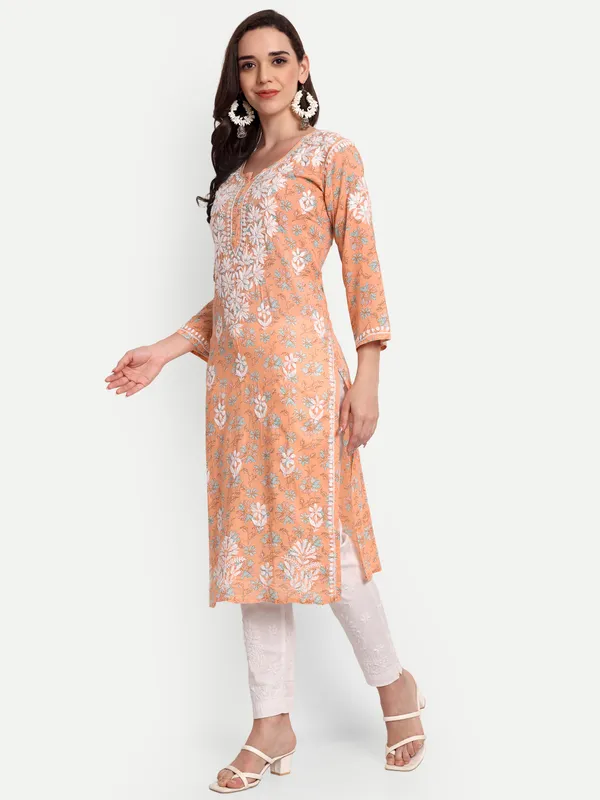 Indiankala4u_Lucknow_Chikankari_Hand_Embroidered_kurta___MulMul_Cotton