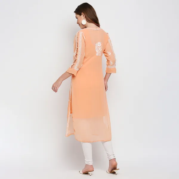 Indiankala4u_Lucknow_Chikankari_Hand_Embroidered_Kurta_With_Matching_Inner_Georgette