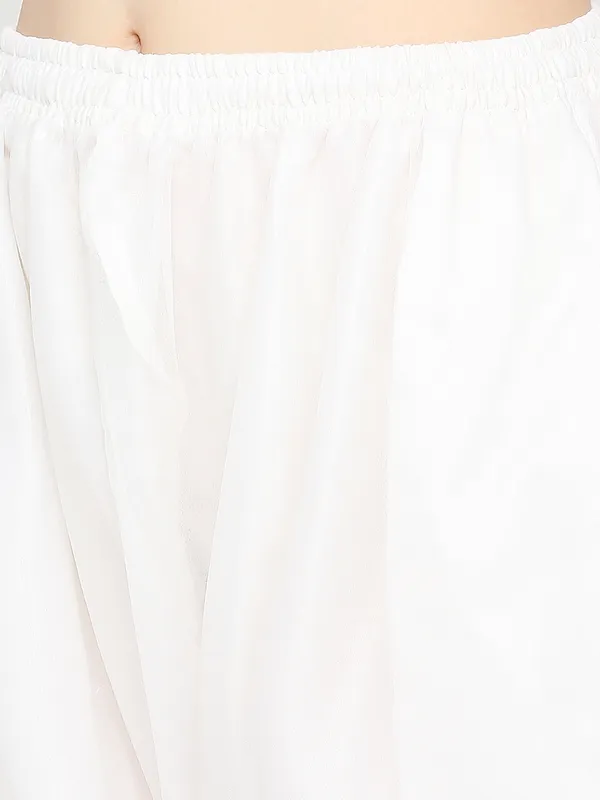 Pristine_White_Lucknowi_Chikankari_Hand_Embroidered_Long_Kurti_Palazzo_Set_With_Matching_Inner_Georgette