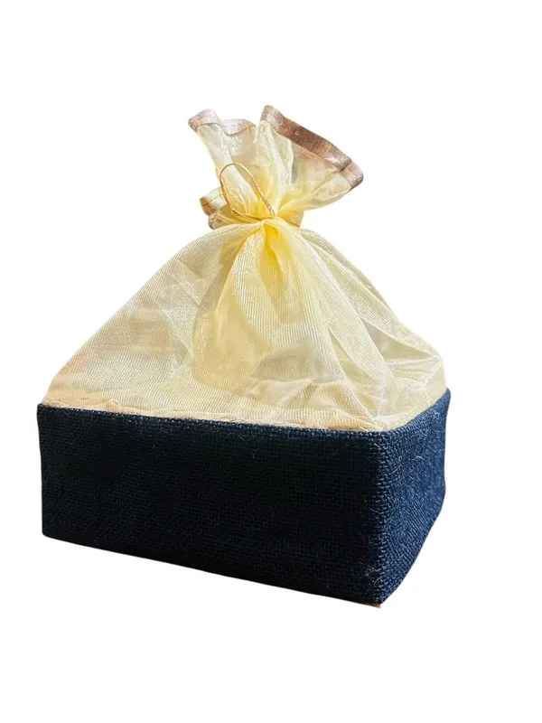 Eco-Friendly_Jute_Gift_Hamper_Basket_Tray_Handcrafted_Corporate_Gift_Box_Wedding/Event_Including_With_Net_Decoration_Natural_Jute_Navy_Blue_(Size-20X20X7.6)