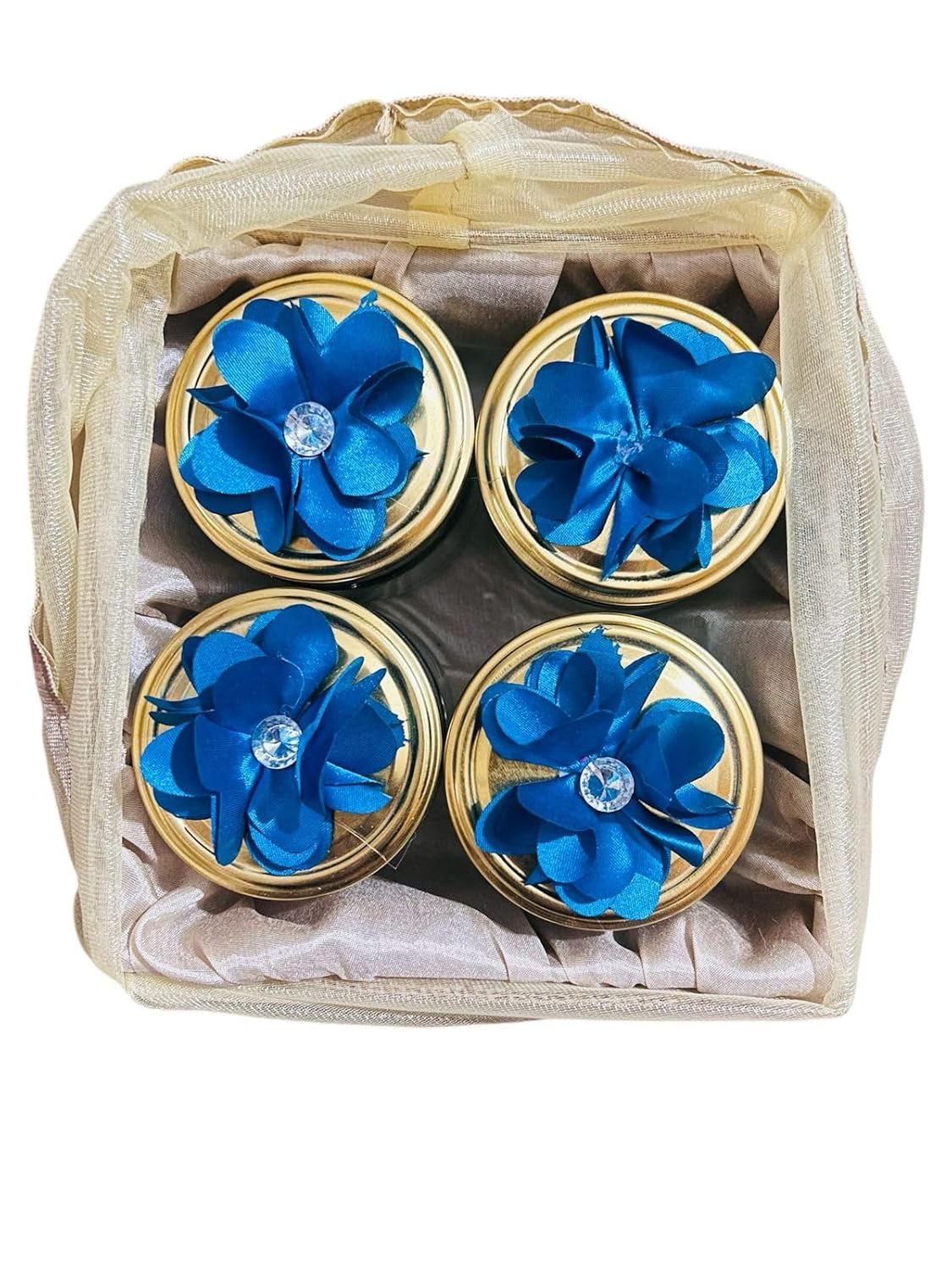 Eco-Friendly_Jute_Gift_Hamper_Basket_Tray_Handcrafted_Corporate_Gift_Box_Wedding/Event_Including_With_Net_Decoration_Natural_Jute_Navy_Blue_(Size-20X20X7.6)