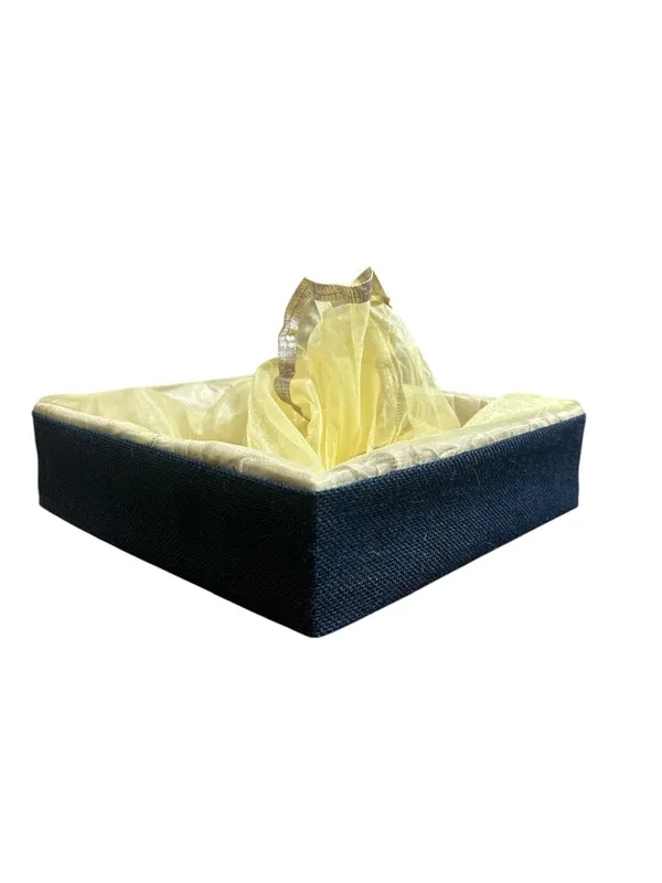 Eco-Friendly_Jute_Gift_Hamper_Basket_Tray_Handcrafted_Corporate_Gift_Box_Wedding/Event_Including_With_Net_Decoration_Natural_Jute_Navy_Blue_(Size-25X25X7.6)