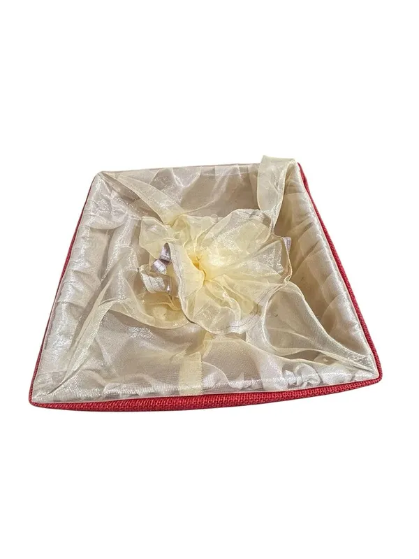 Eco-Friendly_Jute_Gift_Hamper_Basket_Tray_Handcrafted_Corporate_Gift_Box_Wedding/Event_Including_With_Net_Decoration_Natural_Jute_Red_(Size-30X30X7.6)