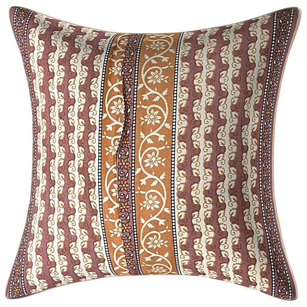 Brown__Veda_Cream_Flora_Print_100%_Pure_Cotton_Cushion_Cover_Set_Of_5_,_Decorative_Covers_For_Sofa,Bedroom,Living_Room_(16_*_16)