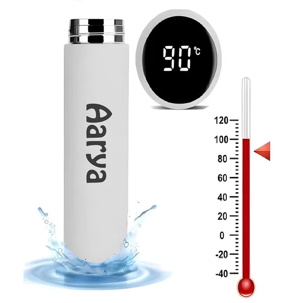 Sleek_White_Personalised_Stainless_Steel_Temperature_Hydration_Bottle_|_Customized