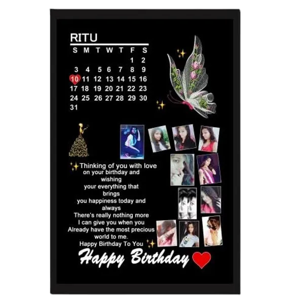 Black_Rectangular_Wood_Wall_Photo_Frame_Customized_Gift_Best_Friends_Reel_Photo_Collage_Gift_For_Friends,Black,_13.5_X_10_Inch_|_Customizable