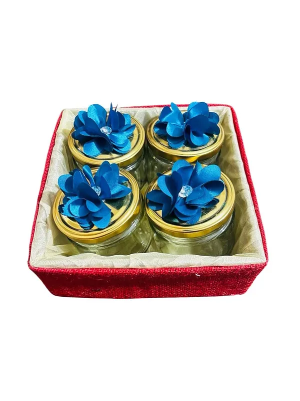 Eco-Friendly_Jute_Gift_Hamper_Basket_Tray_Handcrafted_Corporate_Gift_Box_Wedding/Event_Including_With_Net_Decoration_Natural_Jute_Red_(Size-20X20X7.6)