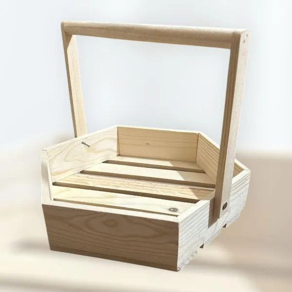 Hexagonal_Medium_Size_Pinewood_Gift_Hamper_Basket_For_Gift_Packaging_Size_25X25X6.35_Cm_25X25X6.35_Cm