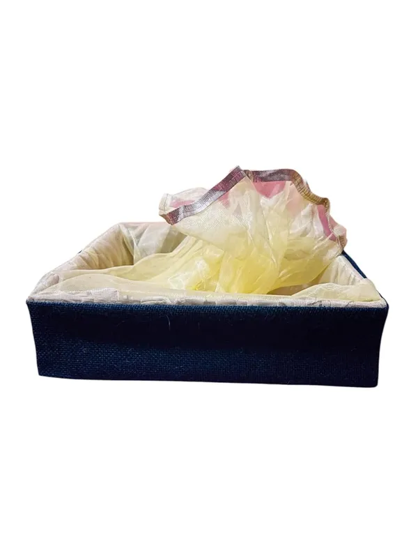 Eco-Friendly_Jute_Gift_Hamper_Basket_Tray_Handcrafted_Corporate_Gift_Box_Wedding/Event_Including_With_Net_Decoration_Natural_Jute_Navy_Blue_(Size-30X30X7.6)