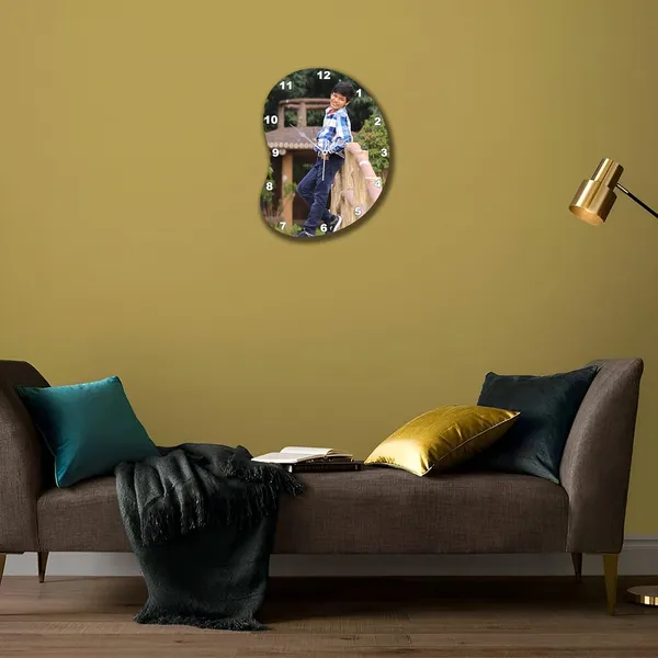 Bean_Shape_Personalized/Customized_Wooden_Analog_Wall_Clock_With_Photo_For_Anniversary_Wedding_Or_Birthday_And_Custome_Clock_Photo_Frame_For_Girlfriend_Boyfriend_(Bean_Shape,_30_X_30_Centimetre)_|_Customizable