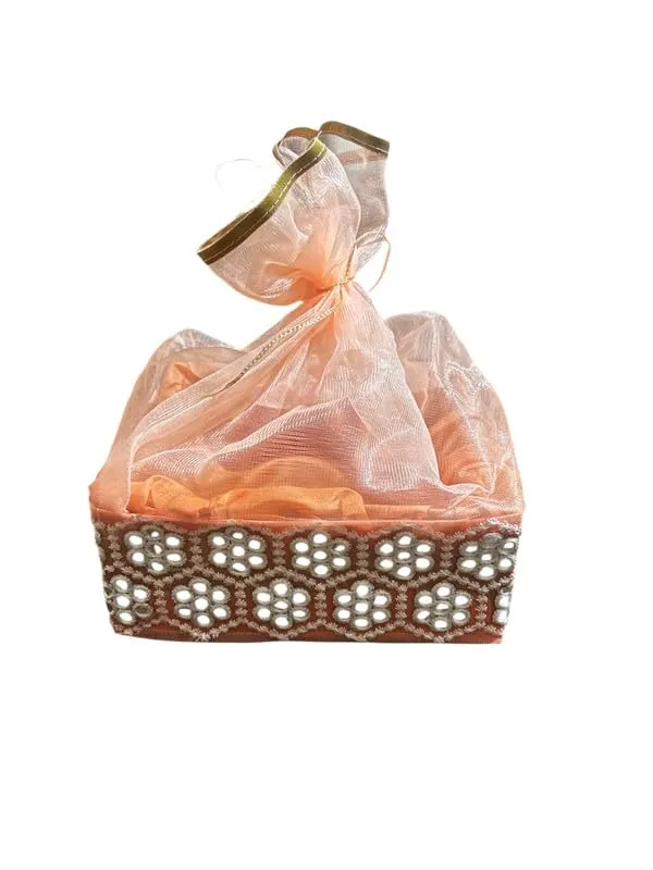 Decorated_Net_Gift_Hamper_Basket_?_Elegant_Handmade_Gift_Basket_For_All_Occasions,_Perfect_For_Weddings,_Festivals,_&_Special_Events_Golden_(Size-30X30X.7.6_Cm)