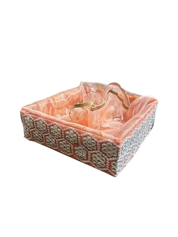 Decorated_Net_Gift_Hamper_Basket_?_Elegant_Handmade_Gift_Basket_For_All_Occasions,_Perfect_For_Weddings,_Festivals,_&_Special_Events_Golden_(Size-30X30X.7.6_Cm)