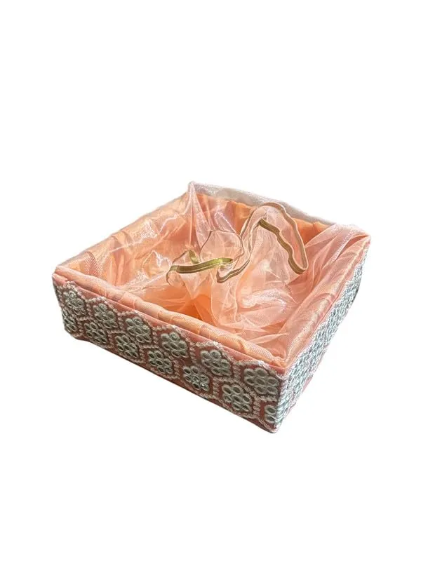 Decorated_Net_Gift_Hamper_Basket_?_Elegant_Handmade_Gift_Basket_For_All_Occasions,_Perfect_For_Weddings,_Festivals,_&_Special_Events_Golden_(Size-30X30X.7.6_Cm)