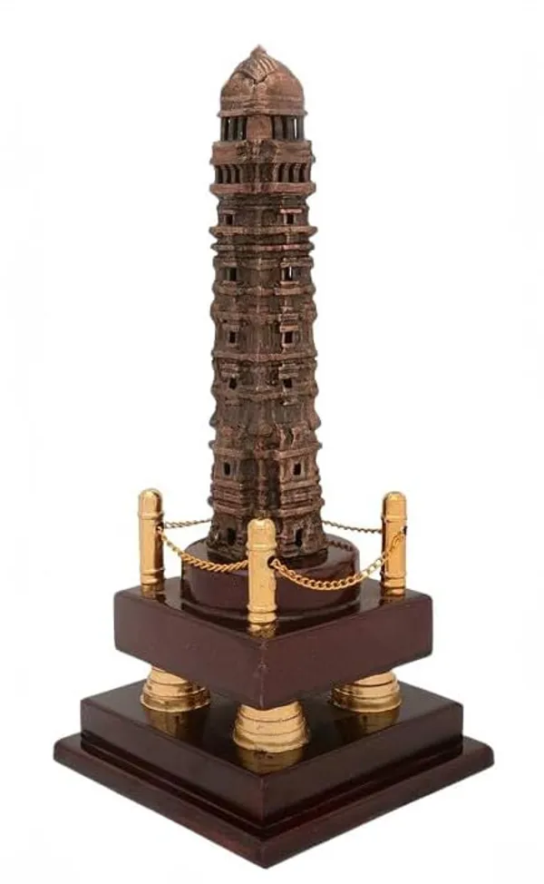 Bronze_Vijay_Stambh_Chittorgarh_Showpiece_Ideal_For_Corporate_Gifting,_Momento,_Souvenir_(Without_Flexiglass_Cover,_28Cm_X_12Cm_X_12Cm)_|_Customizable