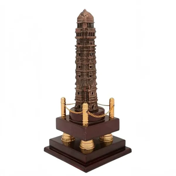 Bronze_Vijay_Stambh_Chittorgarh_Showpiece_Ideal_For_Corporate_Gifting,_Momento,_Souvenir_(Without_Flexiglass_Cover,_28Cm_X_12Cm_X_12Cm)_|_Customizable