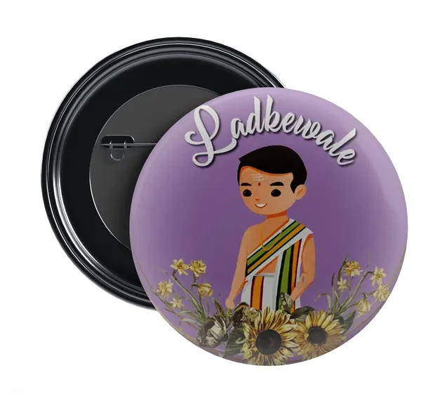 Ladke_Wale_|_Team_Groom_|_Groom'S_Squad_|_Wedding_Badges_|_58Mm_|_Round_Pin_Badges_|_(Pack_Of_20,_Design_5)
