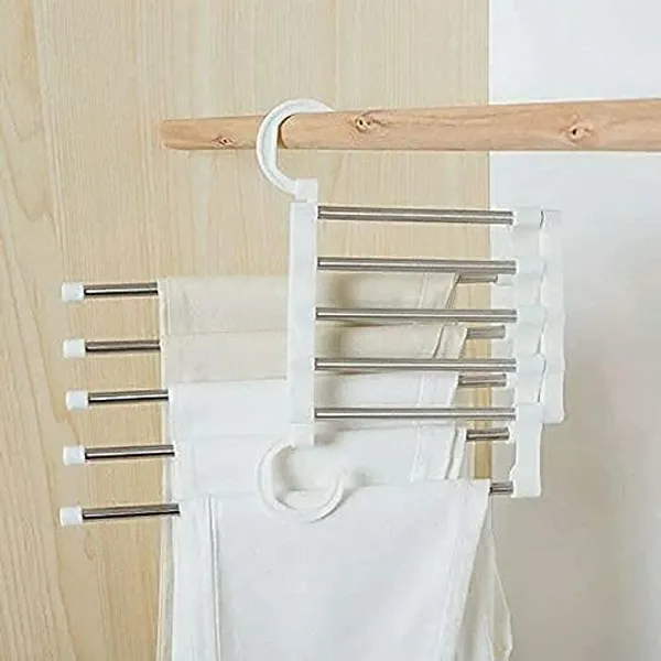 Black_&_White_5_In_1_Foldable_Multi-Layer_Multi_Purpose_Pant_Hangers_For_Wardrobe_(_12_Inch_X_8_Inch_)
