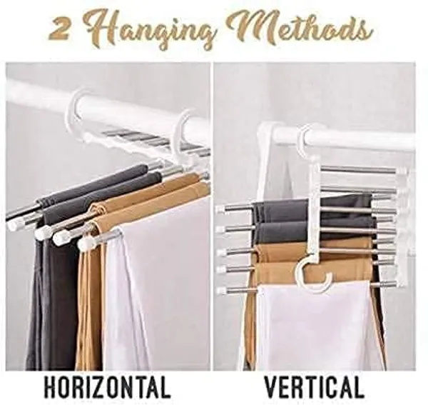 Black_&_White_5_In_1_Foldable_Multi-Layer_Multi_Purpose_Pant_Hangers_For_Wardrobe_(_12_Inch_X_8_Inch_)