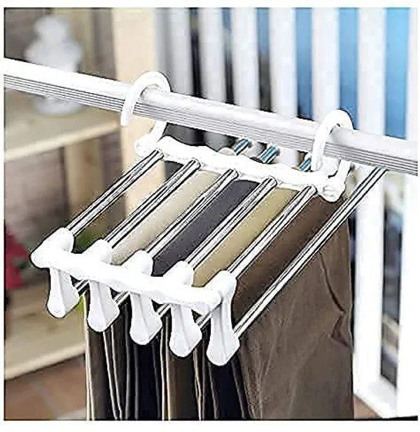 Black_&_White_5_In_1_Foldable_Multi-Layer_Multi_Purpose_Pant_Hangers_For_Wardrobe_(_12_Inch_X_8_Inch_)