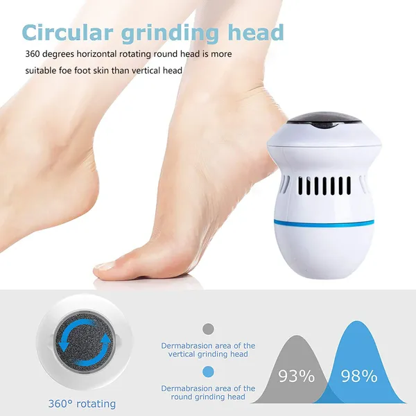 White_Rechargeable_And_Water_Resistant:_Pedi_With_Two_Speeds_Cracked_Heels_Repair_Machine
