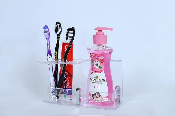 Transparent_Wall_Mounted_Self_Adhesive_Acrylic_Toothbrush/Toothpaste_Holder_(_11.5_Cm_X_10.5_Cm_X_6_Cm_)