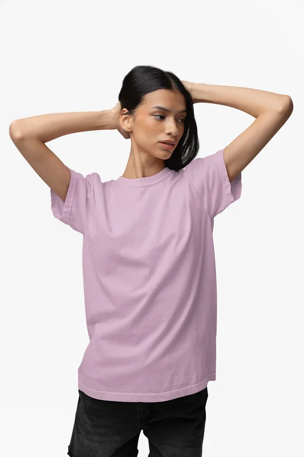 Lavender_Round_Neck_Half_Sleeve_Regular_Fit_Solid_Cotton_T-Shirt_for_Men_and_Women
