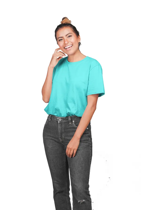 Cyan_Blue_Round_Neck_Half_Sleeve_Regular_Fit_Solid_Cotton_T-Shirt_for_Men_and_Women