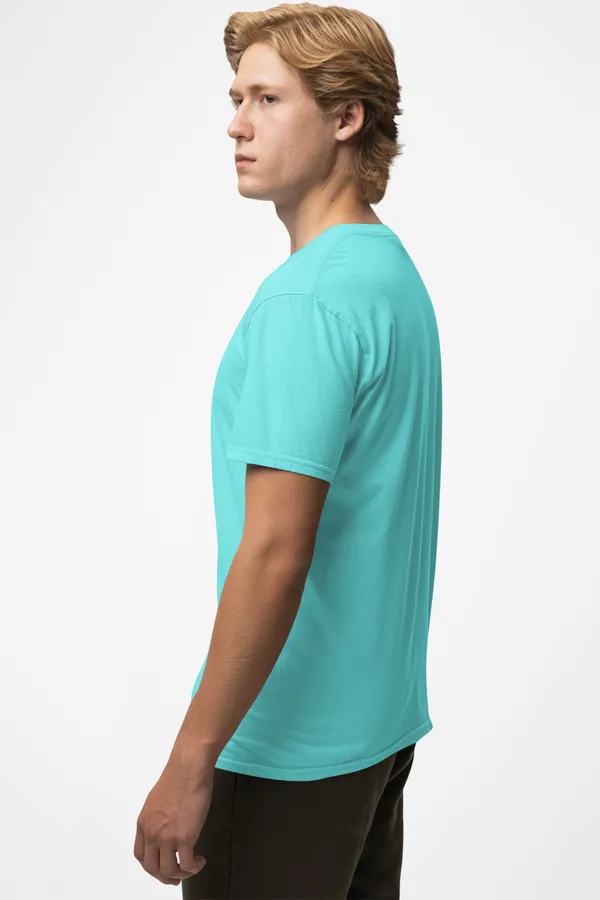 Cyan_Blue_Round_Neck_Half_Sleeve_Regular_Fit_Solid_Cotton_T-Shirt_for_Men_and_Women