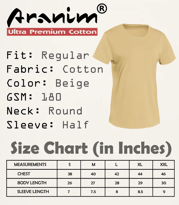 Beige_Round_Neck_Half_Sleeve_Regular_Fit_Solid_Cotton_T-Shirt_for_Men_and_Women