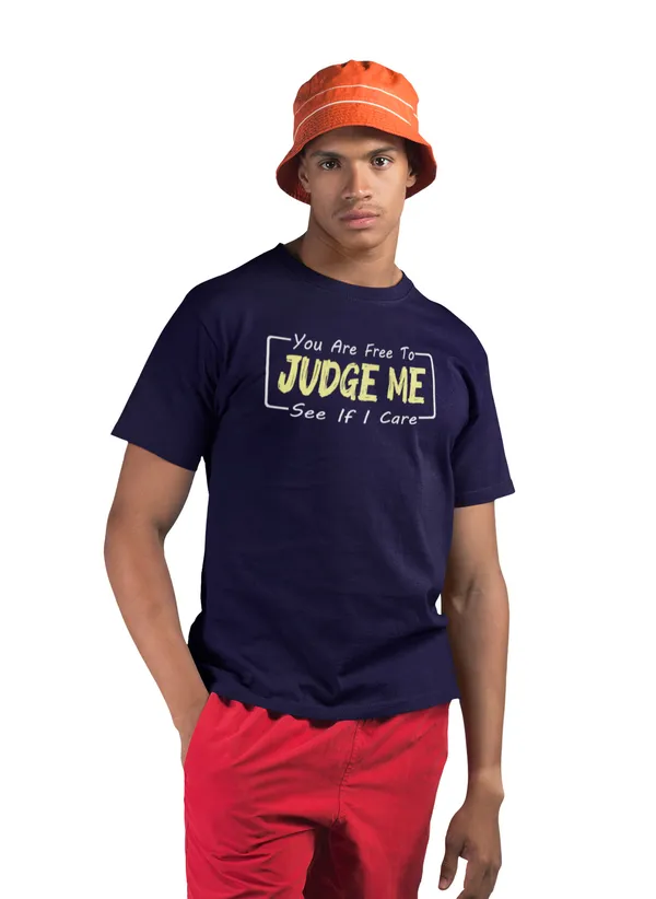 Navy_Blue_Round_Neck_Half_Sleeve_Regular_Fit_Solid_Funny_Slogan_Printed_Cotton_T-Shirt_for_Men_and_Women